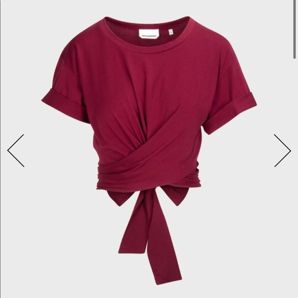 NWT 7 for all mankind Merlot twist tee